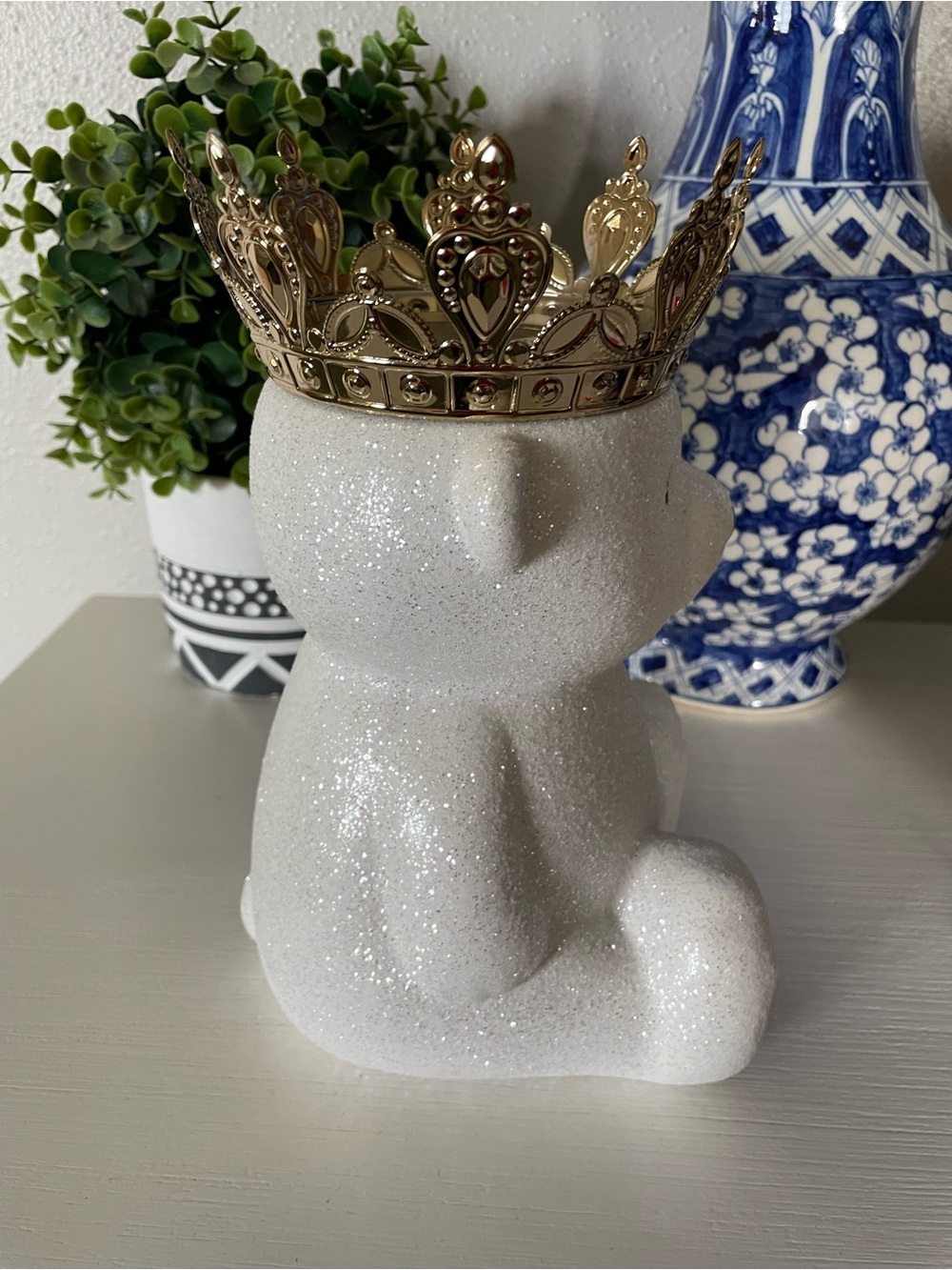 Bath & Body Works Royal Polar Bear Glitter 3 Wick Candle Holder - Picture 6 of 7